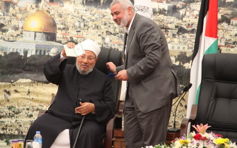 صور: زيارة القرضاوي لمجلس الوزراء الفلسطيني