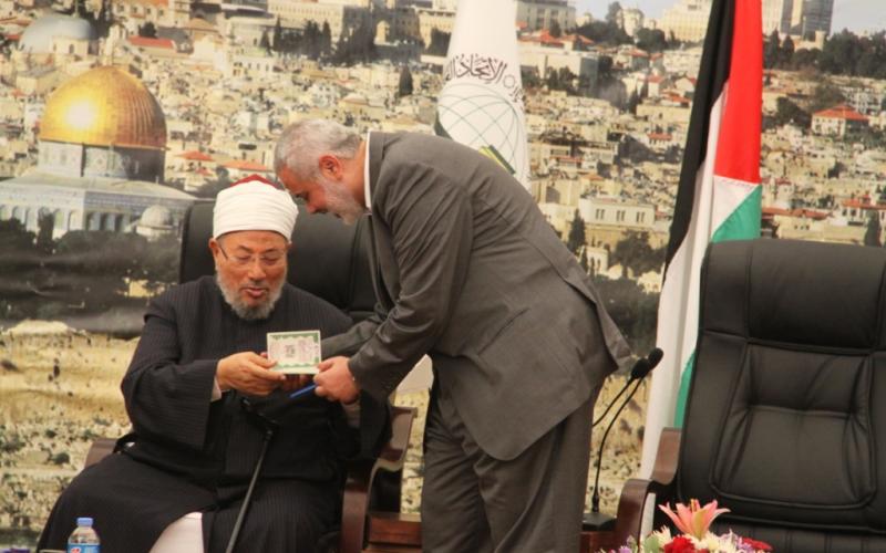 صور: زيارة القرضاوي لمجلس الوزراء الفلسطيني