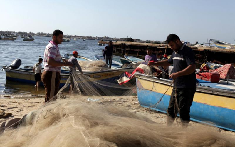 صور: صيادو غزة بعد فتح مساحة الصيد