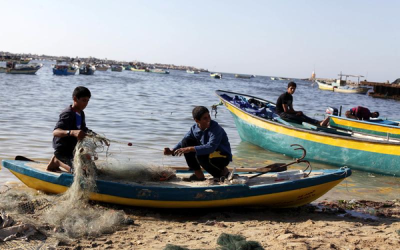 صور: صيادو غزة بعد فتح مساحة الصيد