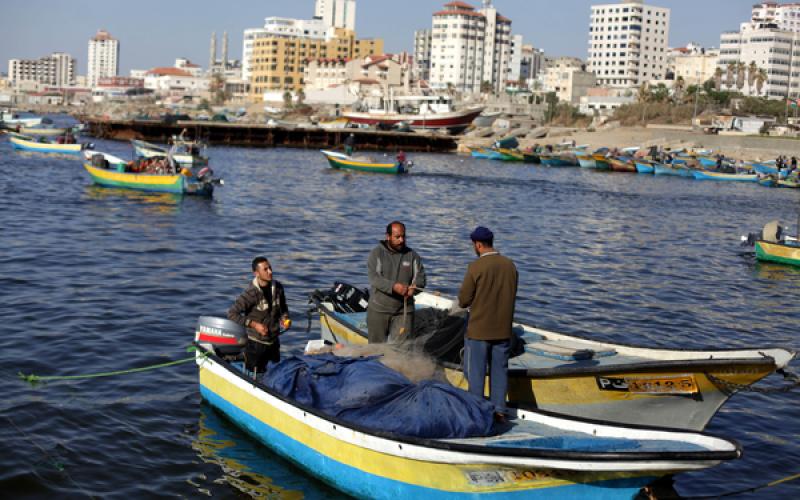 صور: صيادو غزة بعد فتح مساحة الصيد
