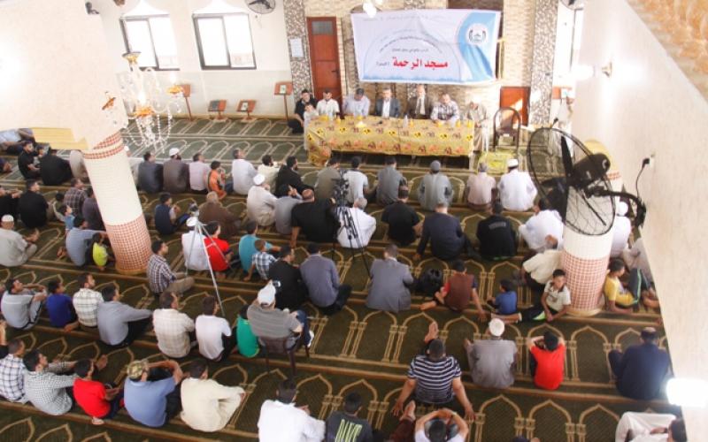 بالصور: الأوقاف تفتتح مسجد "الرحمة" برفح