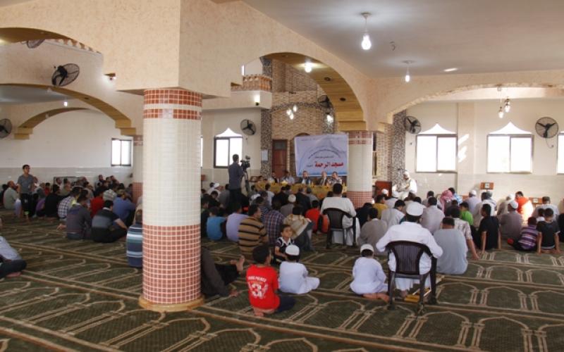 بالصور: الأوقاف تفتتح مسجد "الرحمة" برفح