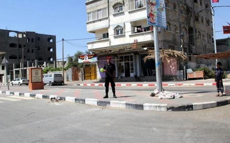 صور: انتشار أفراد الشرطة العسكرية بغزة