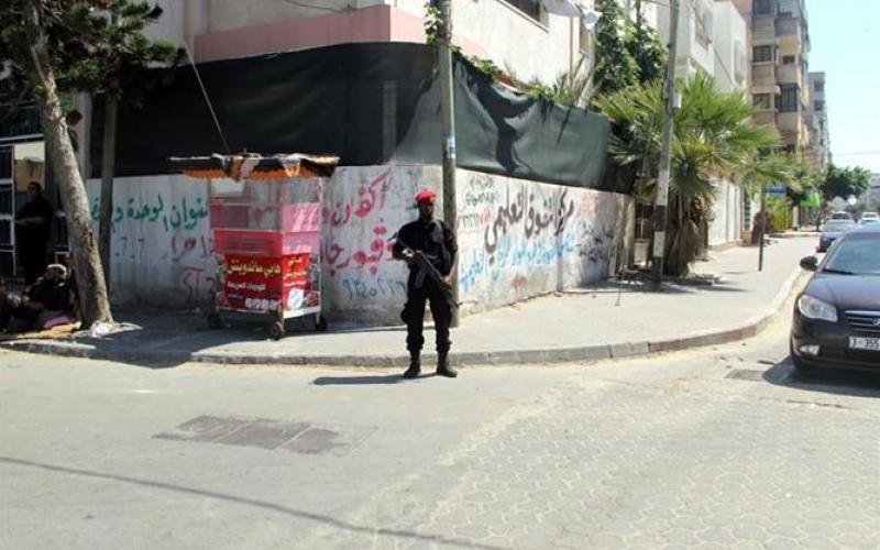 صور: انتشار أفراد الشرطة العسكرية بغزة