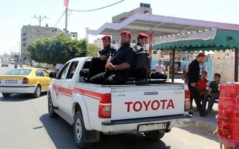 صور: انتشار أفراد الشرطة العسكرية بغزة