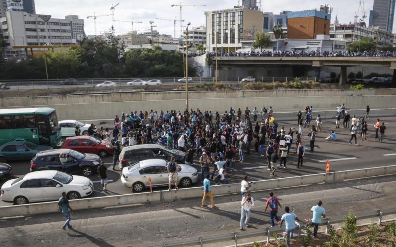 صور: مظاهرة لليهود الإثيوبيين في تل أبيب