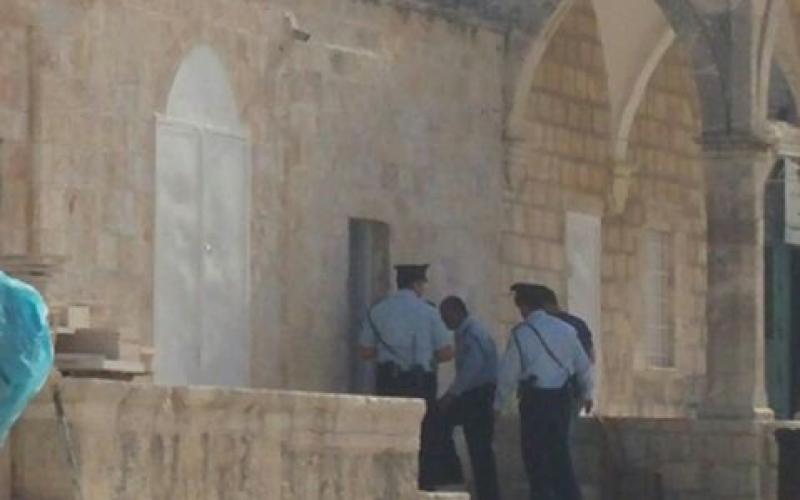 بالصور: الاحتلال يعيد فتح مخفر الشرطة بالأقصى