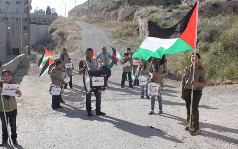 بالصور: كشافة جبل النار تحيي ذكرى النكبة