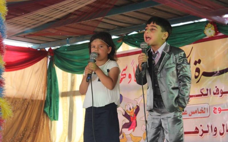 صور: حفل تخرج روضة "زهرة الحنون" ببيت حانون