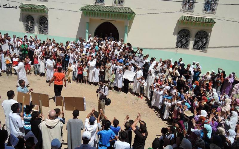 صور: مسيرة بالمغرب ضد الأحكام على مرسي