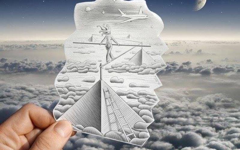 صور: المزج بين الرسم بالرصاص وصور الكاميرا