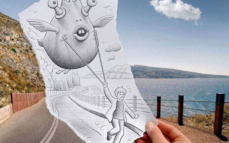 صور: المزج بين الرسم بالرصاص وصور الكاميرا