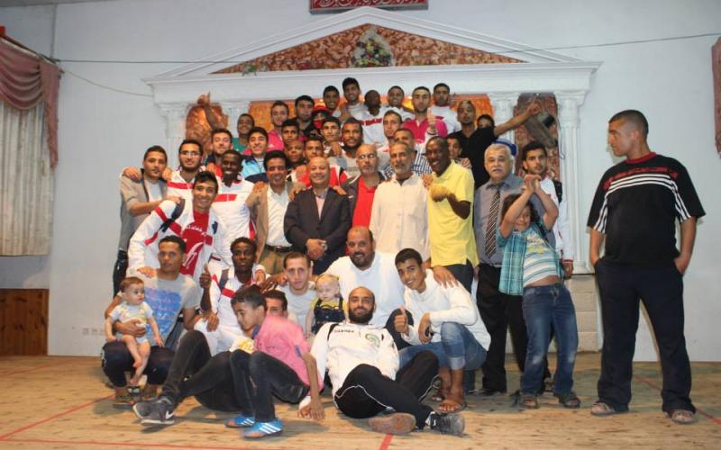 بالصور: أبو هولي يهنئ المغازي ويؤكد دعمه للفريق‎