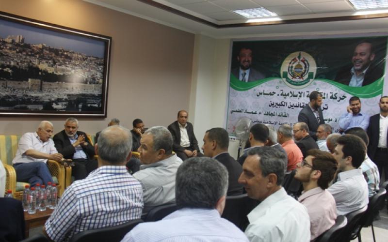 صور: قيادة حماس تستقبل أبو مرزوق والعلمي‎