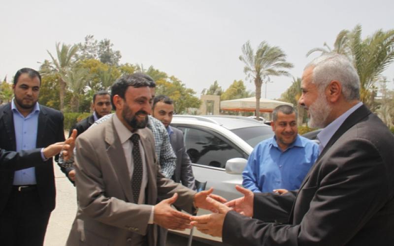 صور: قيادة حماس تستقبل أبو مرزوق والعلمي‎