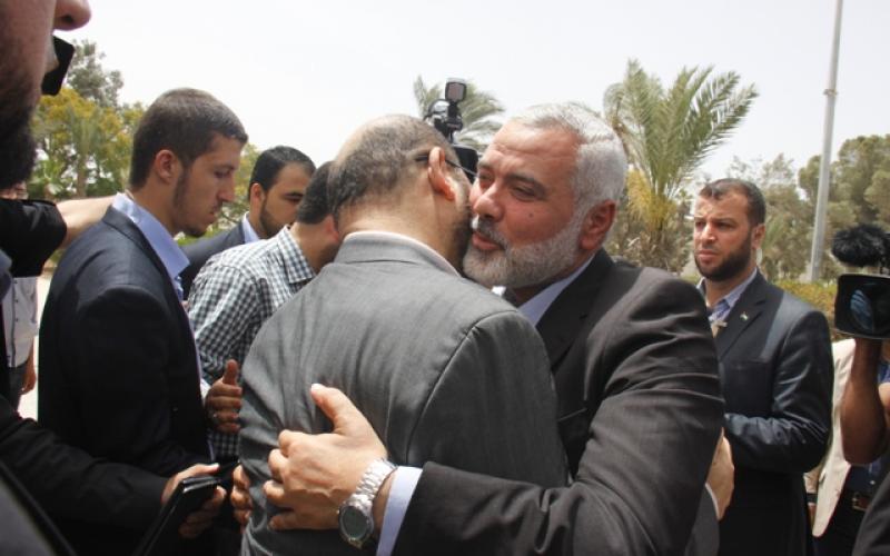 صور: قيادة حماس تستقبل أبو مرزوق والعلمي‎