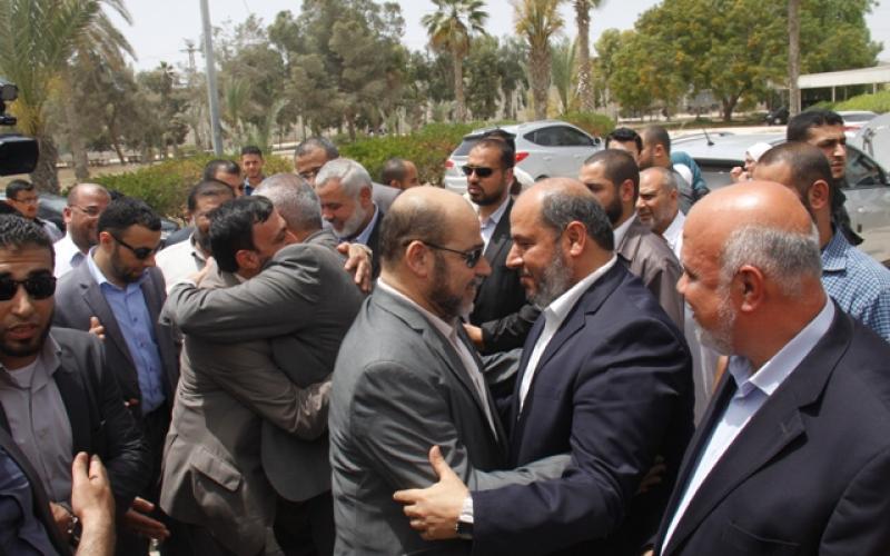صور: قيادة حماس تستقبل أبو مرزوق والعلمي‎