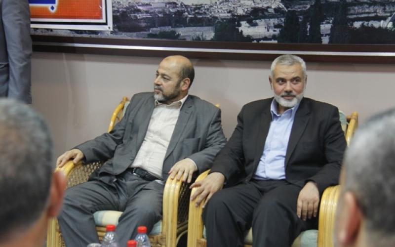 صور: قيادة حماس تستقبل أبو مرزوق والعلمي‎