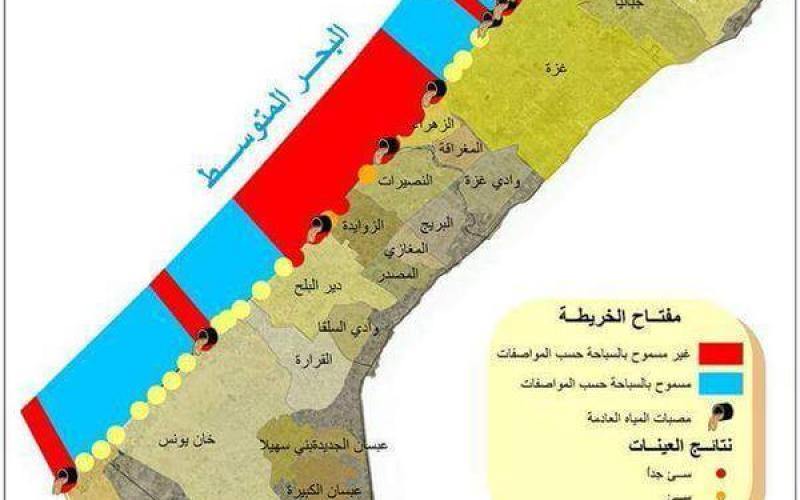 "البيئة": 50% من شواطئ غزة غير صالحة للسباحة