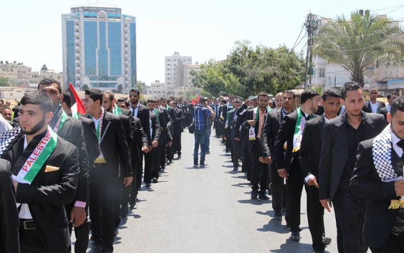 صور: بدء مراسم الزفة للعرس الجماعي بغزة