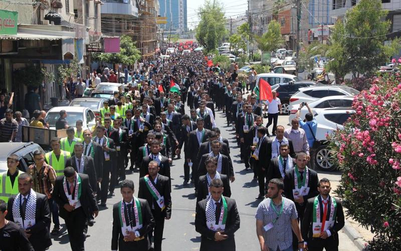 صور: بدء مراسم الزفة للعرس الجماعي بغزة