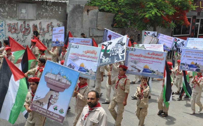 صور: المسيرة العالمية للقدس من شمال غزة