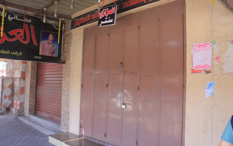 بالصور: إضراب بمحلات رفح بسبب الخطة المرورية