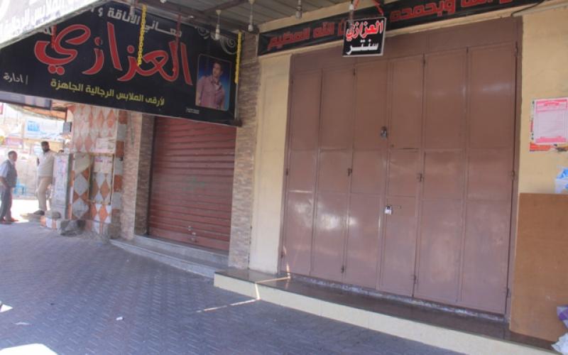 بالصور: إضراب بمحلات رفح بسبب الخطة المرورية