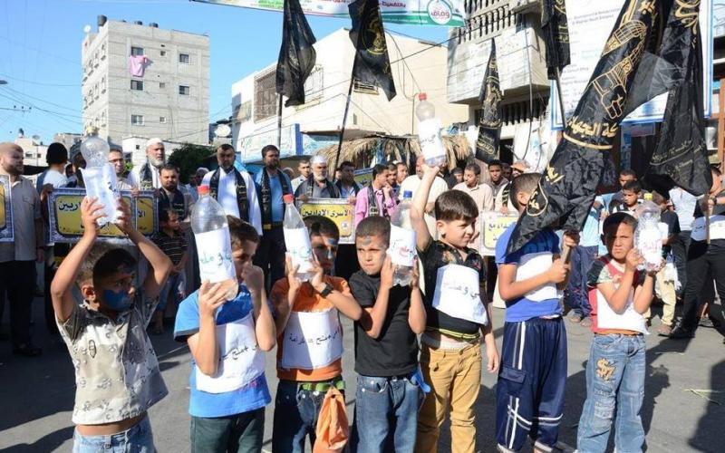 صور: الجهاد تنظم وقفة مع الأسرى بالمغازي