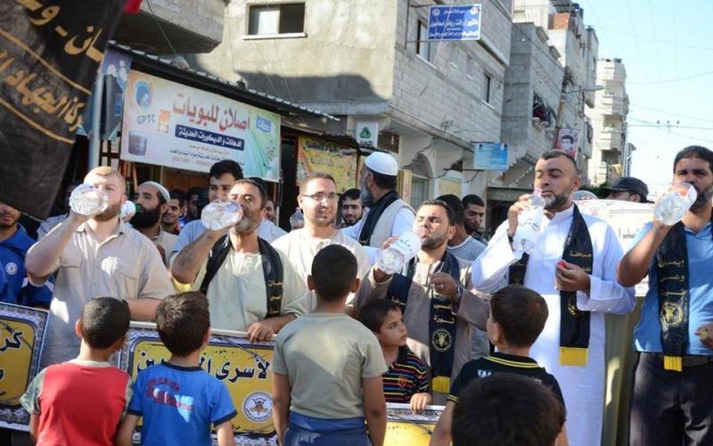 صور: الجهاد تنظم وقفة مع الأسرى بالمغازي