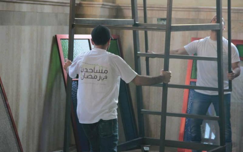صور: تزيين مساجد نابلس قبل رمضان