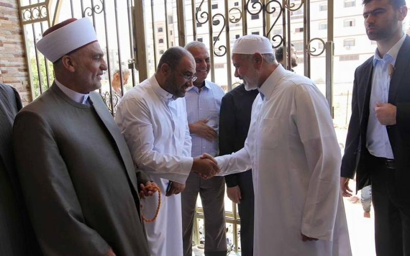 صور: هنية يفتتح مسجد حراء  شرق غزة