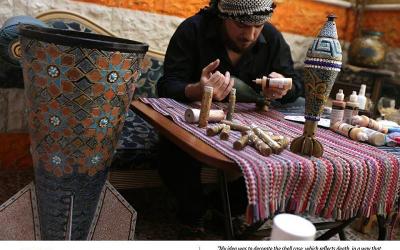 صور: زخرفة القذائف والصواريخ بسوريا