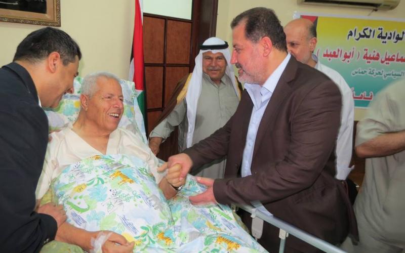 صور: هنية يزور رجل الأعمال الوادية فى بيته‎