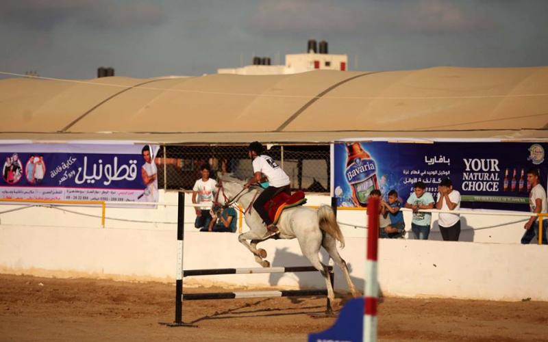 صور: مسابقة في نادي الفروسية بغزة