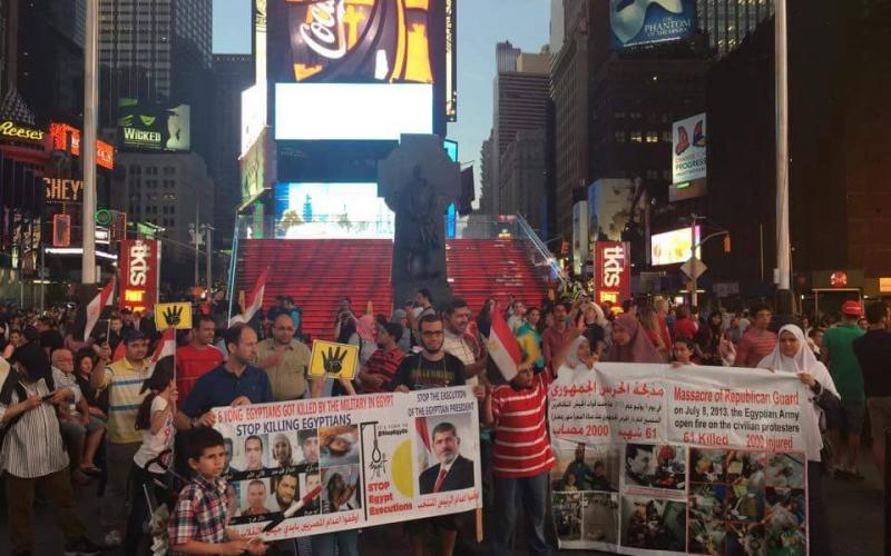 صور: وقفة بأمريكا ضد قرار الإعدام بمصر