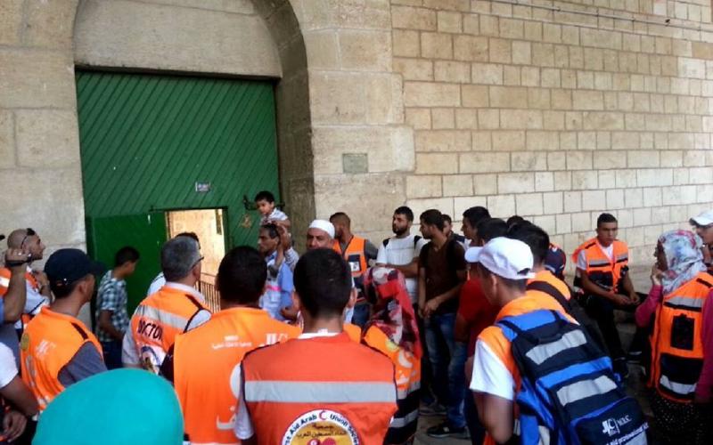 صور: الطواقم الطبية المناوبة بالأقصى