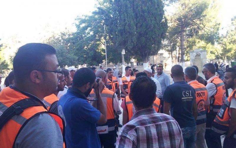 صور: الطواقم الطبية المناوبة بالأقصى
