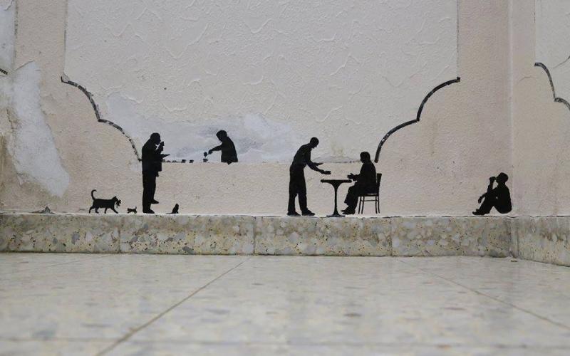 صور: فن الرسم على جدران المنازل بغزة