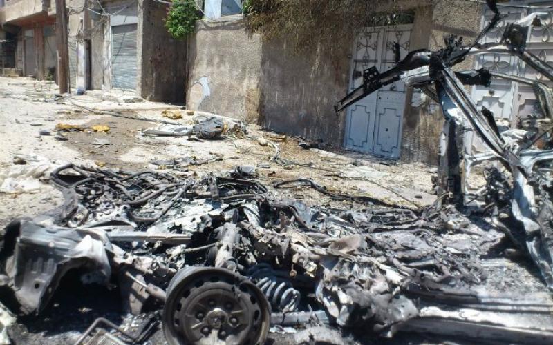 صور.. الدمار الذي خلفته دبابات الأسد في القابون