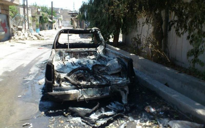 صور.. الدمار الذي خلفته دبابات الأسد في القابون