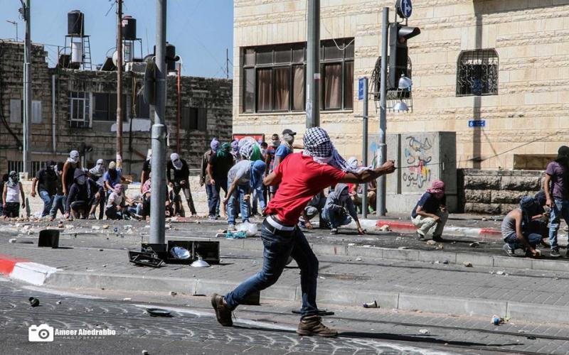 صور: مواجهات شبان شعفاط وجنود الاحتلال