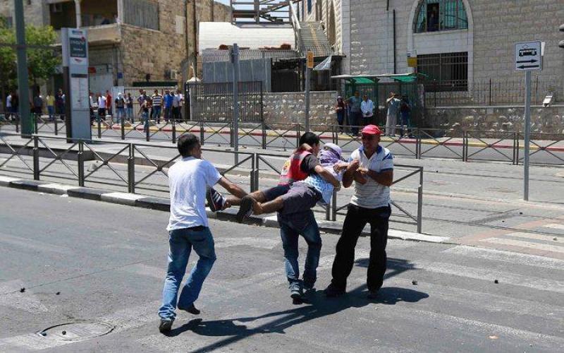 صور: مواجهات شبان شعفاط وجنود الاحتلال