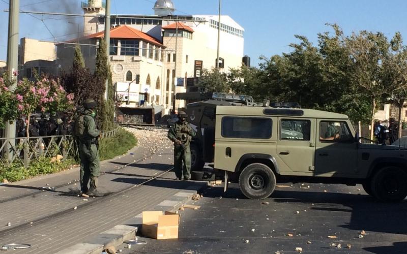 صور: مواجهات شبان شعفاط وجنود الاحتلال