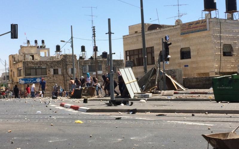 صور: مواجهات شبان شعفاط وجنود الاحتلال