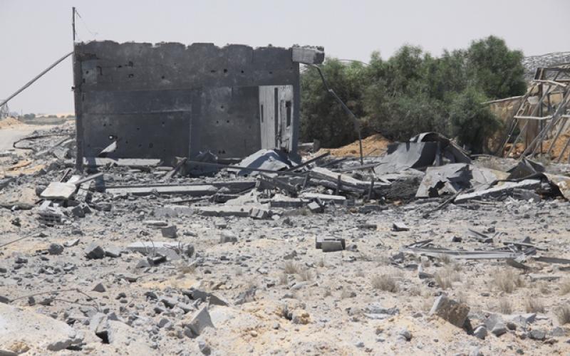 صور: دمار بالدفيئات الزراعية بخانيونس