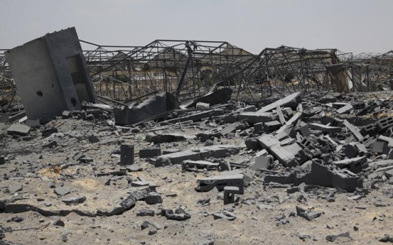 صور: دمار بالدفيئات الزراعية بخانيونس