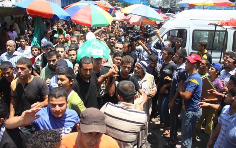 صور: تشييع جثمان القسامي "عابدين" بخانيونس