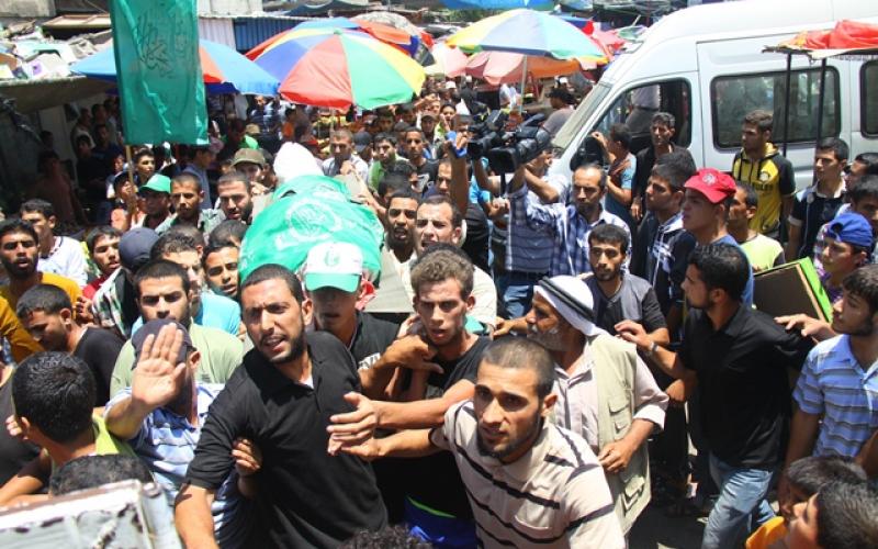 صور: تشييع جثمان القسامي "عابدين" بخانيونس